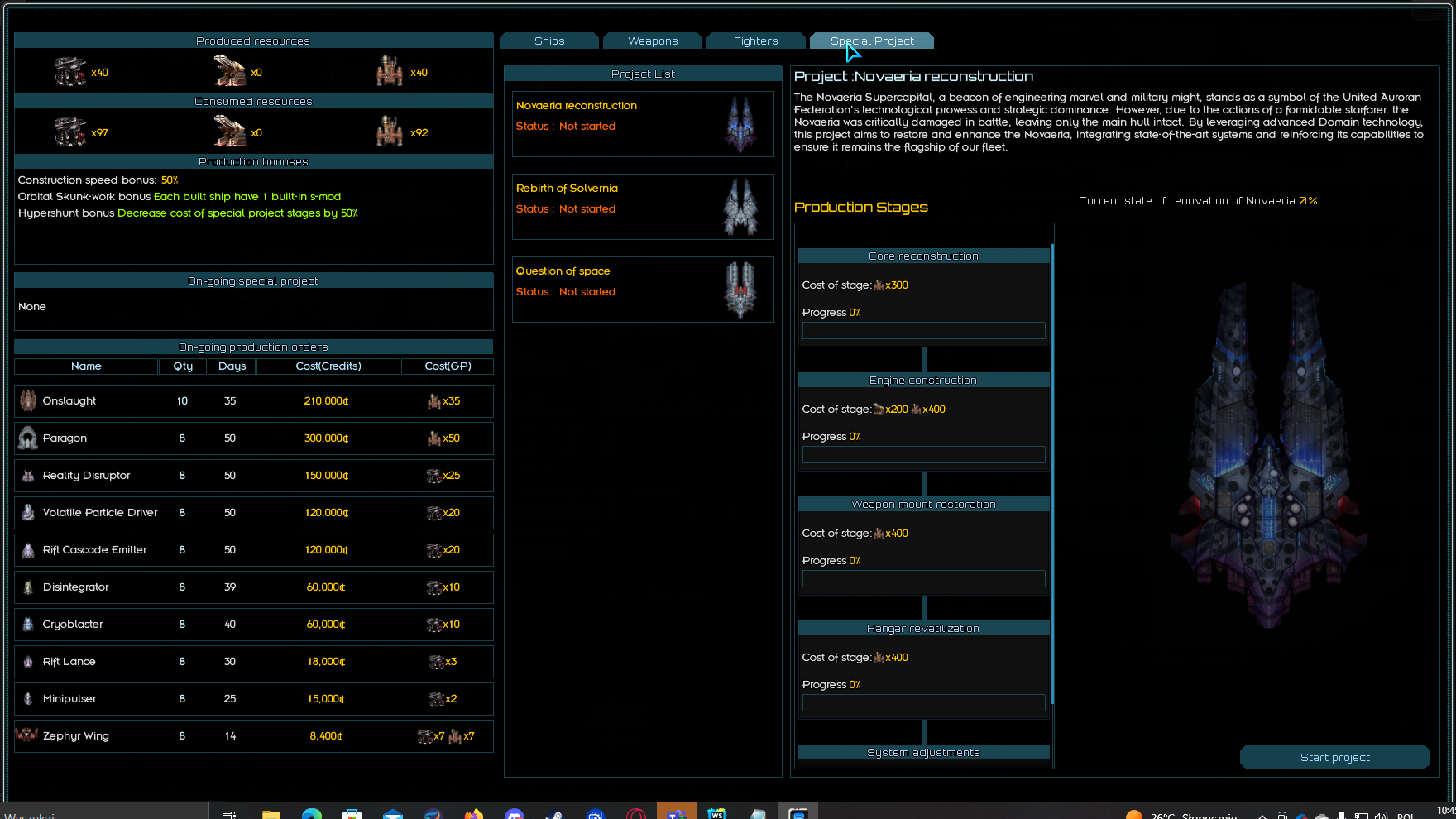 Special project UI